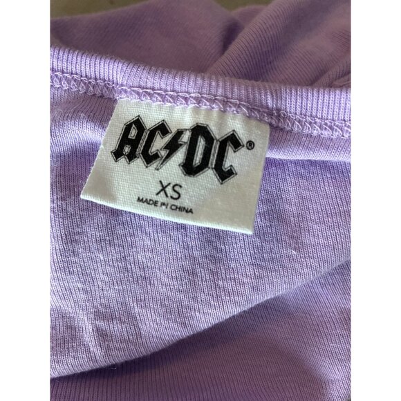 Grayson Threads Womens XS Purple AC/DC Graphic Bodycon Mini Dress Sleeveless - Picture 5 of 7
